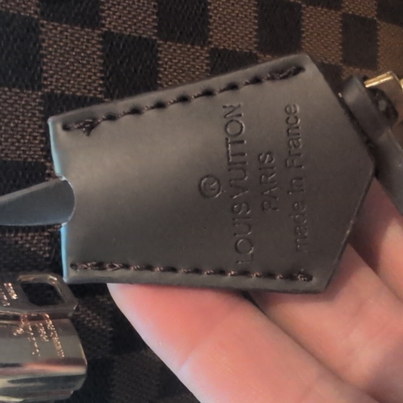 Louis Vuitton Damier Ebene Checker Canvas Satchel in Brown and Dark Brown - Picture 5 of 11